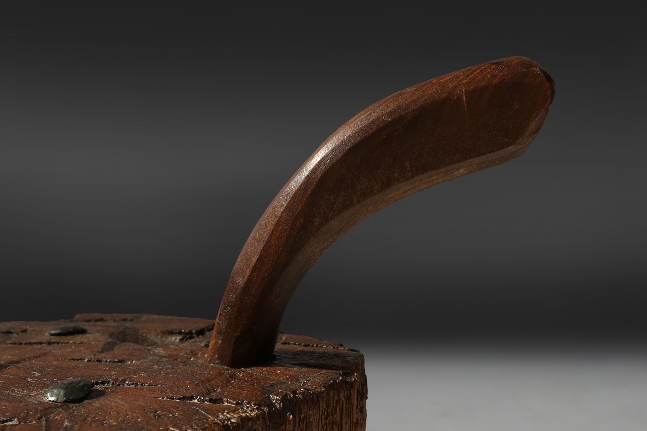Rustic Handmade oak Stool, France, 19th Centurythumbnail